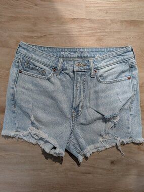 Old Navy OG Straight High Rise Distressed Denim Shorts
